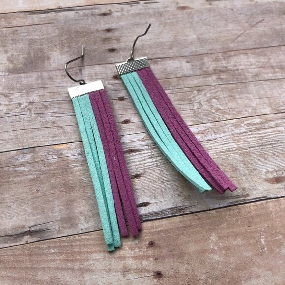 Vegan Suede Earrings - Picture 1 of 1